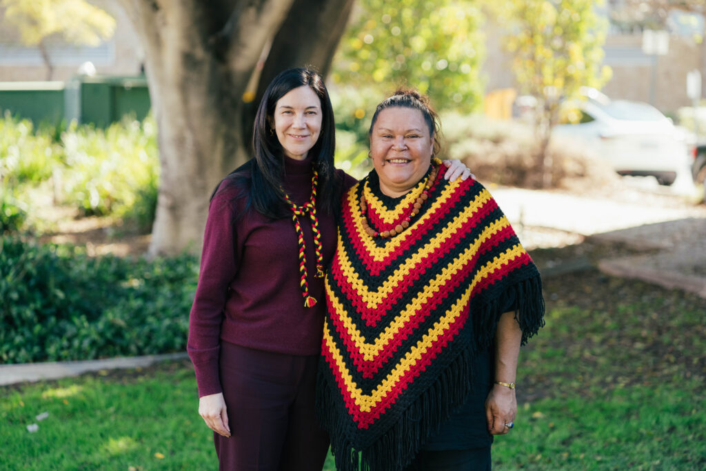 Aunty Phyllis Winmar and CEO Clare Grieveson
